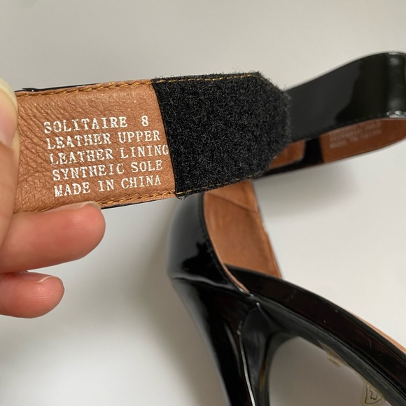 NWOT Jeffrey Campbell Black Suede & Leather Solitaire Heels - Size 8 - Picture 5 of 11